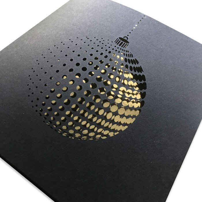 Cartes de Noël Noël colorées Noir () 135 x 135 mm