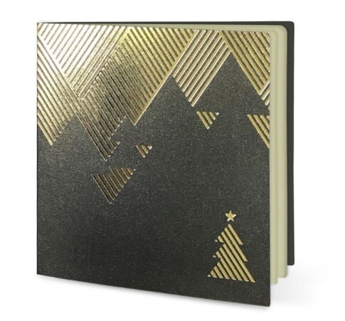 Cartes de Noël Noël colorées Noir (motif sapin de nöel) 135 x 135 mm