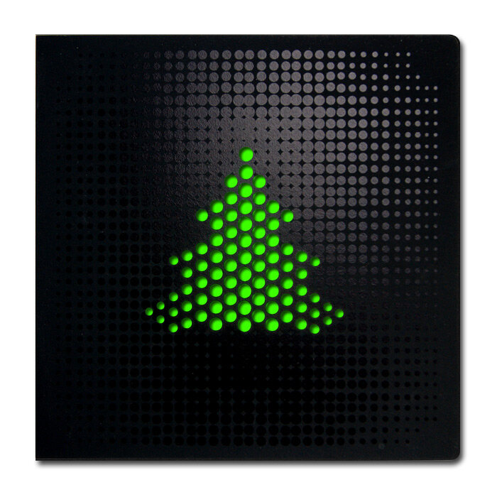 Cartes de Noël Noël colorées Noir (motif sapin de nöel) 135 x 135 mm