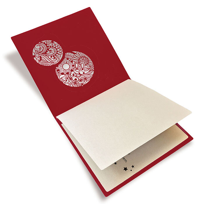 Cartes de Noël Noël colorées Rouge () 135 x 135 mm