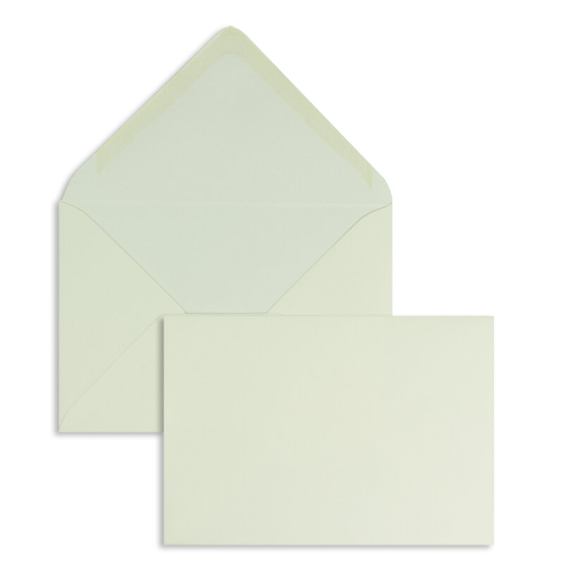enveloppes colorées crème (coquille d'oeuf blanc) 110 x 156 mm (din c6) | 120 g/m² offset | sans fenêtre | fermeture gommée | rabat pointu | 100 pièces