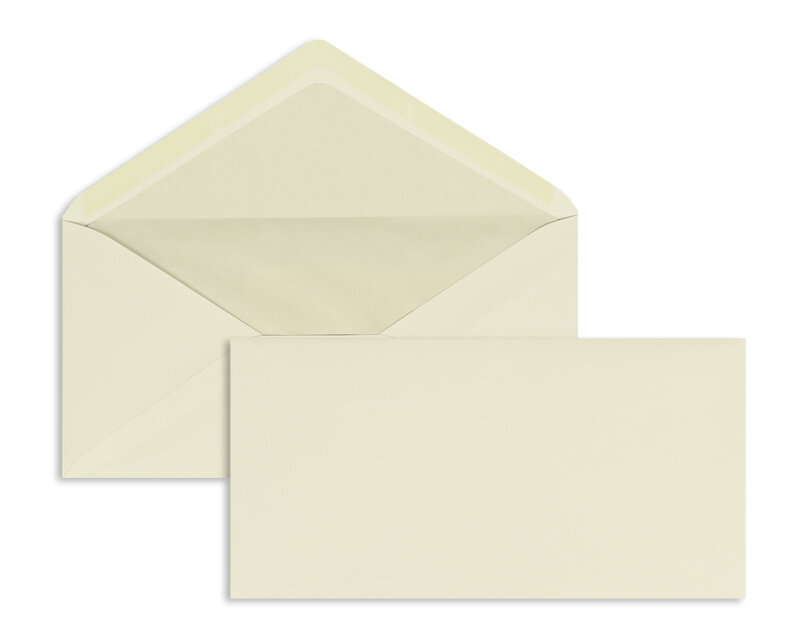 enveloppes blanc 110 x 220 mm (dl) | 100 g/m² colambo lisse | sans fenêtre | fermeture gommée | rabat pointu | 100 pièces