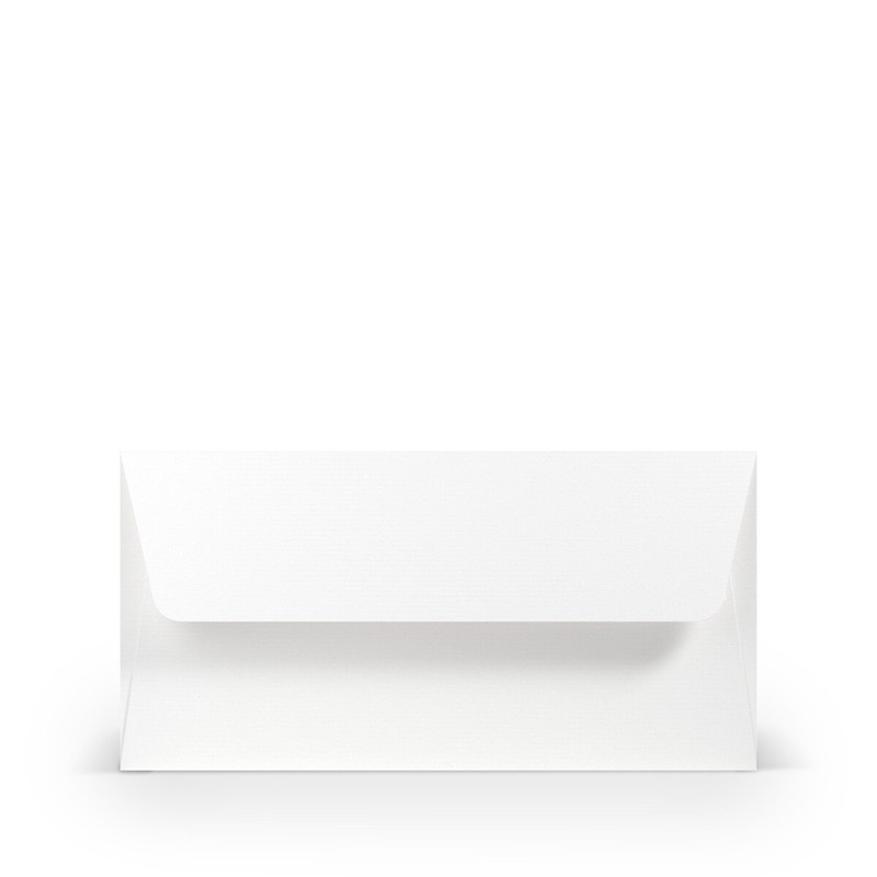 enveloppes blanc 110 x 220 mm (dl) | 100 g/m² côtelé (paperado) | sans fenêtre | fermeture adhésive | rabat droit | 100 pièces