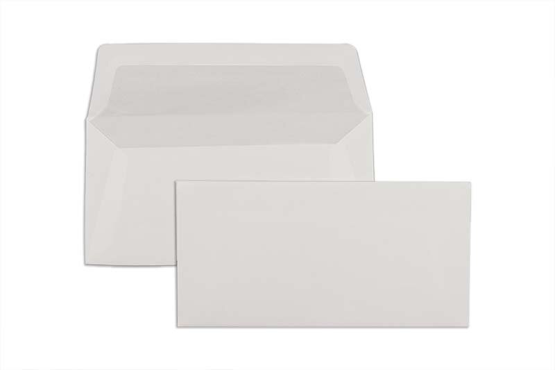 enveloppes blanc 110 x 220 mm (dl) | 100 g/m² lin | sans fenêtre | fermeture gommée | rabat droit | 100 pièces