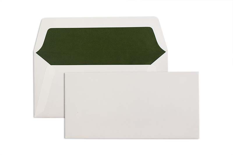 enveloppes blanc 110 x 220 mm (dl) | 110 g/m² offset | sans fenêtre | fermeture gommée | rabat droit | 100 pièces
