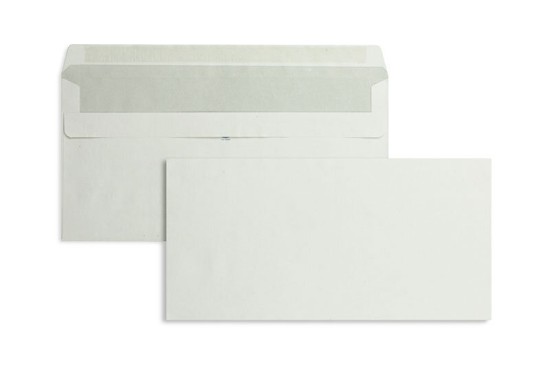 enveloppes blanc 110 x 220 mm (dl) | 80 g/qm recycling | sans fenêtre | fermeture autocollante | rabat droit | 100 pièces