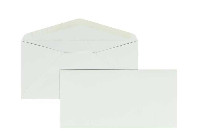 enveloppes blanc (blanc de neige) 110 x 220 mm (dl) | 120 g/m² offset | sans fenêtre | fermeture gommée | rabat pointu | 100 pièces