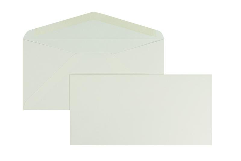 enveloppes blanc (blanc naturel) 110 x 220 mm (dl) | 120 g/m² offset | sans fenêtre | fermeture gommée | rabat pointu | 100 pièces