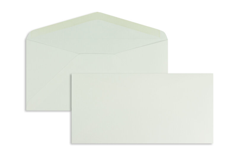 enveloppes blanc (blanc naturel biotope) 110 x 220 mm (dl) | 120 g/m² offset | sans fenêtre | fermeture gommée | rabat pointu | 100 pièces