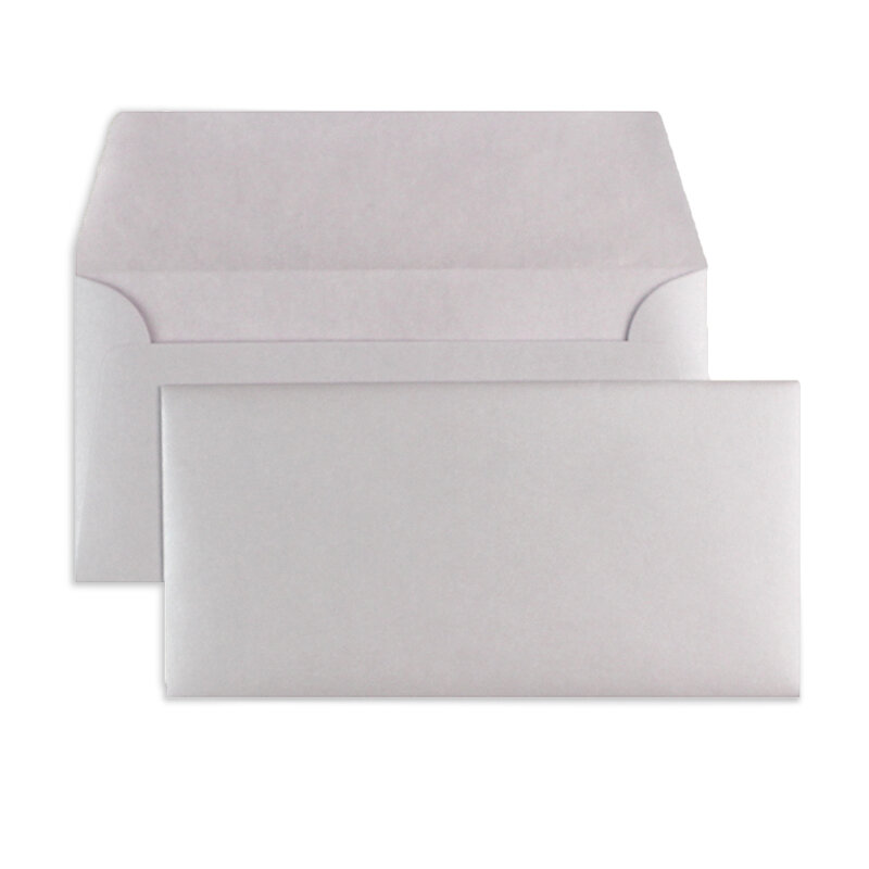 enveloppes blanc (parlour pink métallicque) 110 x 220 mm (dl) | 120 g/qm fine paper | sans fenêtre | fermeture gommée | rabat droit | 100 pièces