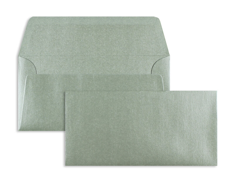 enveloppes colorées argent 110 x 220 mm (dl) | 100 g/m² offset (paperado) | sans fenêtre | fermeture gommée | rabat droit | 100 pièces