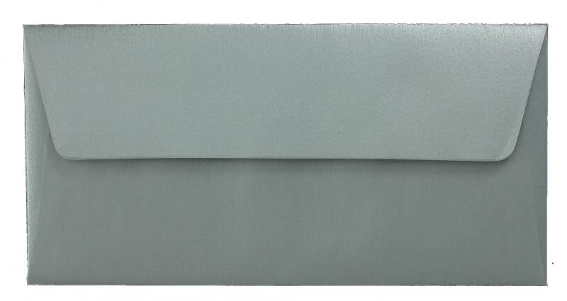 enveloppes colorées argent 110 x 220 mm (dl) | 100 g/m² offset (paperado) | sans fenêtre | fermeture adhésive | rabat droit | 100 pièces