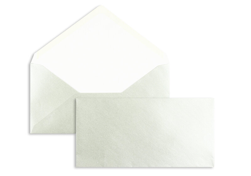 enveloppes colorées argent 110 x 220 mm (dl) | 90 g/m² offset | sans fenêtre | fermeture gommée | rabat pointu | 100 pièces