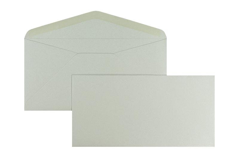enveloppes colorées argent (platine glamoureux) 110 x 220 mm (dl) | 120 g/m² brillant | sans fenêtre | fermeture gommée | rabat pointu | 100 pièces