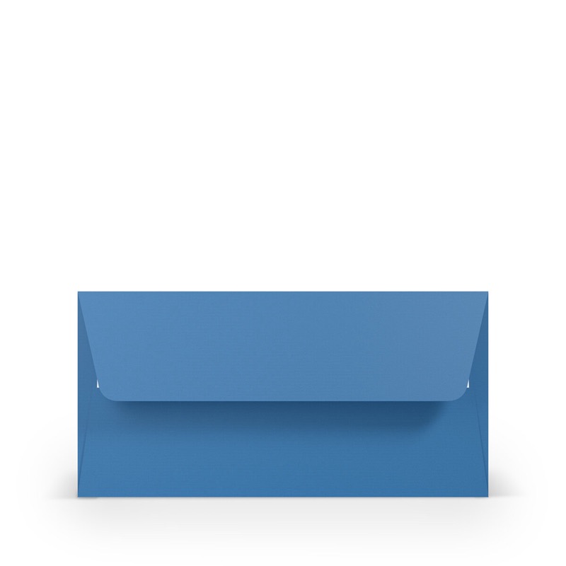 enveloppes colorées bleu (bleu dur) 110 x 220 mm (dl) | 100 g/m² côtelé (paperado) | sans fenêtre | fermeture adhésive | rabat droit | 100 pièces