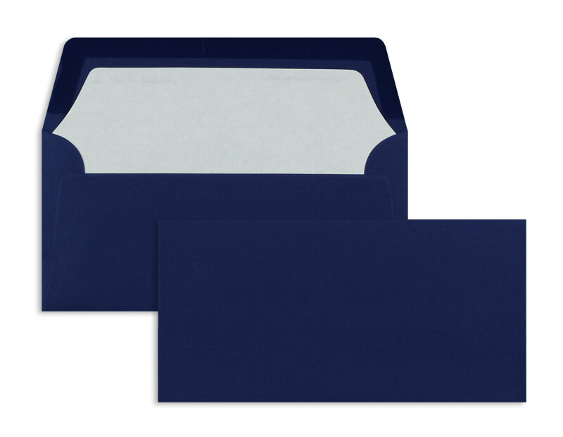 enveloppes colorées bleu (blue-jeans) 110 x 220 mm (dl) | 100 g/m² côtelé (paperado) | sans fenêtre | fermeture gommée | rabat droit | 100 pièces