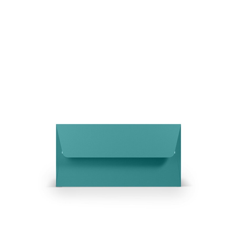 enveloppes colorées bleu (ocean) 110 x 220 mm (dl) | 100 g/qm côtelé (paperado) | sans fenêtre | fermeture adhésive | rabat droit | 100 pièces