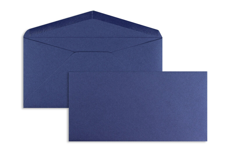 enveloppes colorées bleu (orient glamoureux) 110 x 220 mm (dl) | 120 g/m² brillant | sans fenêtre | fermeture gommée | rabat pointu | 100 pièces