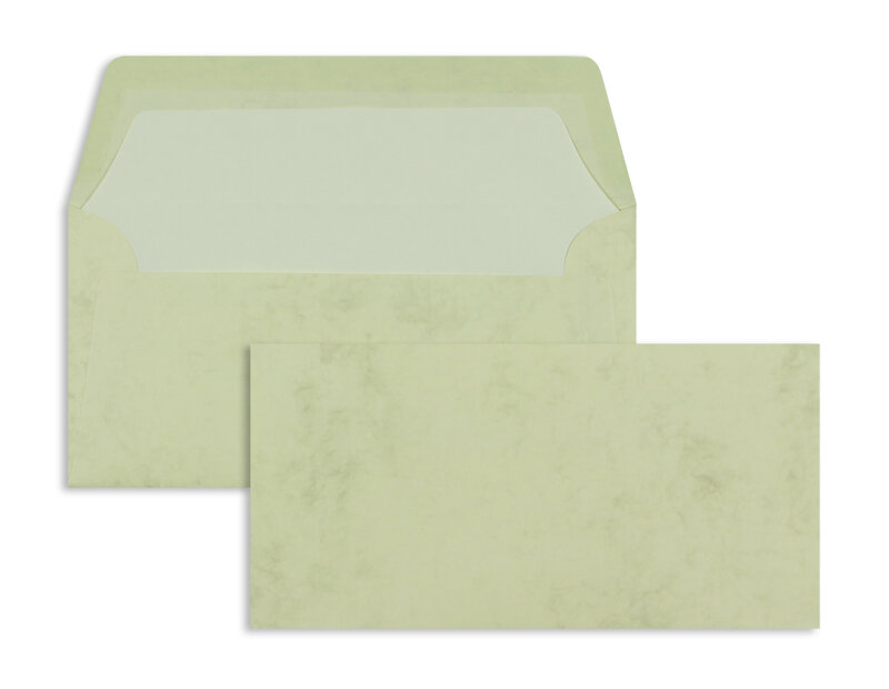 enveloppes colorées crème (chamois marbré) 110 x 220 mm (dl) | 100 g/m² offset (paperado) | sans fenêtre | fermeture gommée | rabat droit | 100 pièces