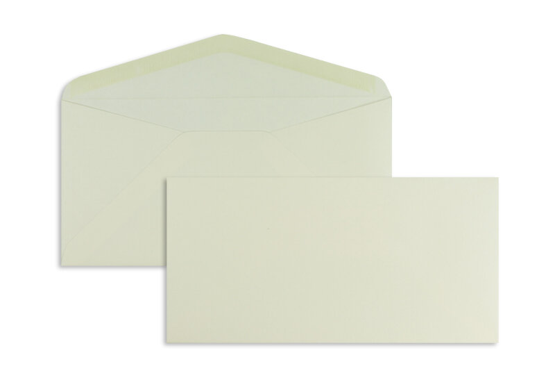 enveloppes colorées crème (perle glamoureuse) 110 x 220 mm (dl) | 120 g/m² brillant | sans fenêtre | fermeture gommée | rabat pointu | 100 pièces