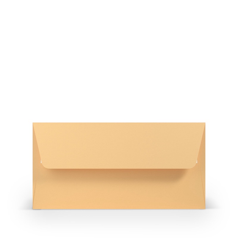enveloppes colorées jaune (jaune melon) 110 x 220 mm (dl) | 100 g/m² côtelé (paperado) | sans fenêtre | fermeture adhésive | rabat droit | 100 pièces