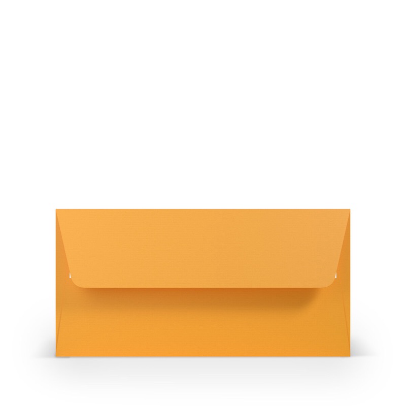 enveloppes colorées jaune (ocre jaune) 110 x 220 mm (dl) | 100 g/m² côtelé (paperado) | sans fenêtre | fermeture adhésive | rabat droit | 100 pièces