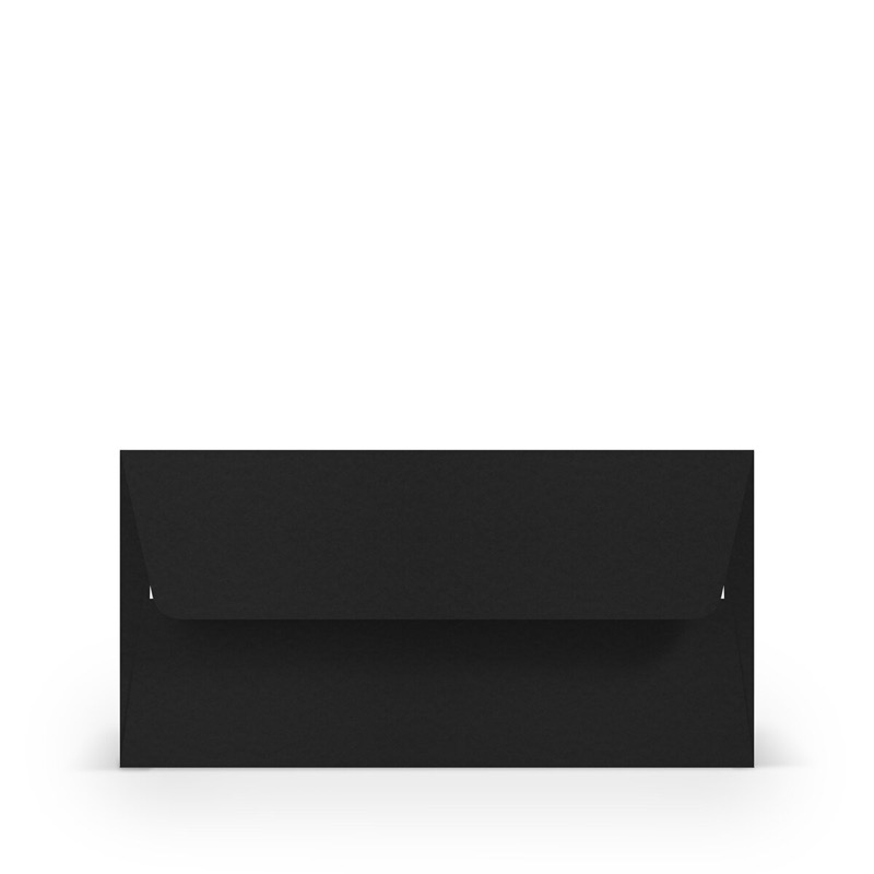 enveloppes colorées noir 110 x 220 mm (dl) | 100 g/m² mat (paperado) | sans fenêtre | fermeture adhésive | rabat droit | 100 pièces