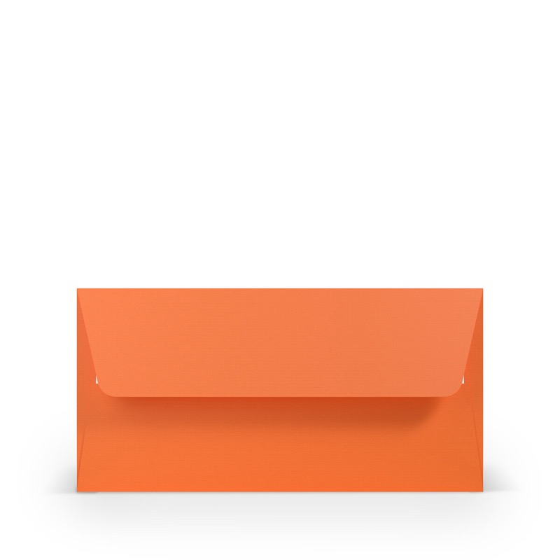 enveloppes colorées orange 110 x 220 mm (dl) | 100 g/m² côtelé (paperado) | sans fenêtre | fermeture adhésive | rabat droit | 100 pièces