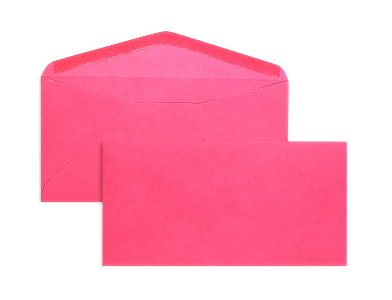 enveloppes colorées rose 110 x 220 mm (dl) | 120 g/qm offset | sans fenêtre | fermeture gommée | rabat pointu | 100 pièces