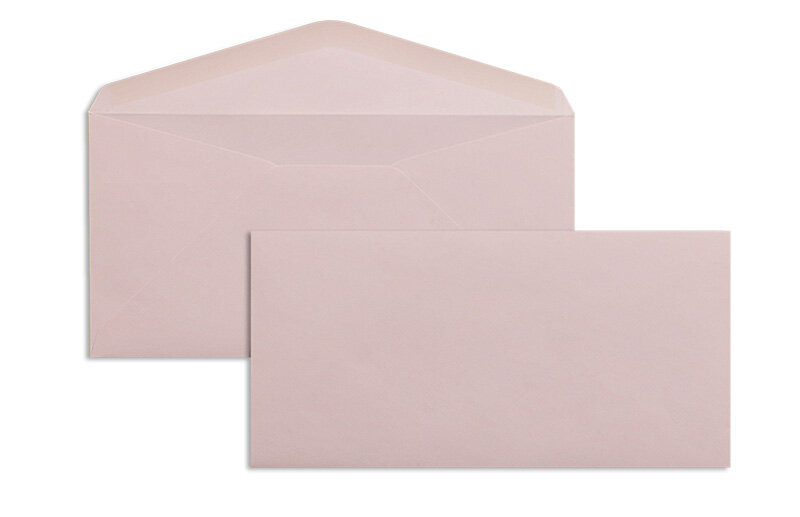 enveloppes colorées rose (rose clair) 110 x 220 mm (dl) | 120 g/qm offset | sans fenêtre | fermeture gommée | rabat pointu | 100 pièces