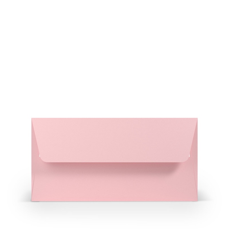enveloppes colorées rose (rose flamant) 110 x 220 mm (dl) | 100 g/m² côtelé (paperado) | sans fenêtre | fermeture adhésive | rabat droit | 100 pièces