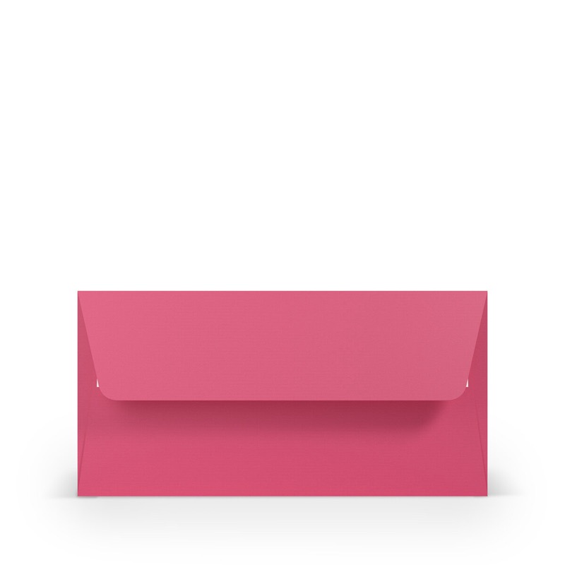 enveloppes colorées rose (rose fuchsia) 110 x 220 mm (dl) | 100 g/m² côtelé (paperado) | sans fenêtre | fermeture adhésive | rabat droit | 100 pièces