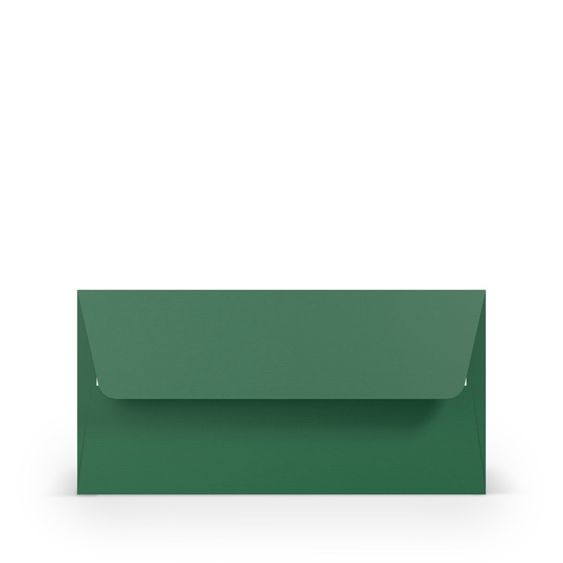 enveloppes colorées vert (vert sapin) 110 x 220 mm (dl) | 100 g/m² côtelé (paperado) | sans fenêtre | fermeture adhésive | rabat droit | 100 pièces