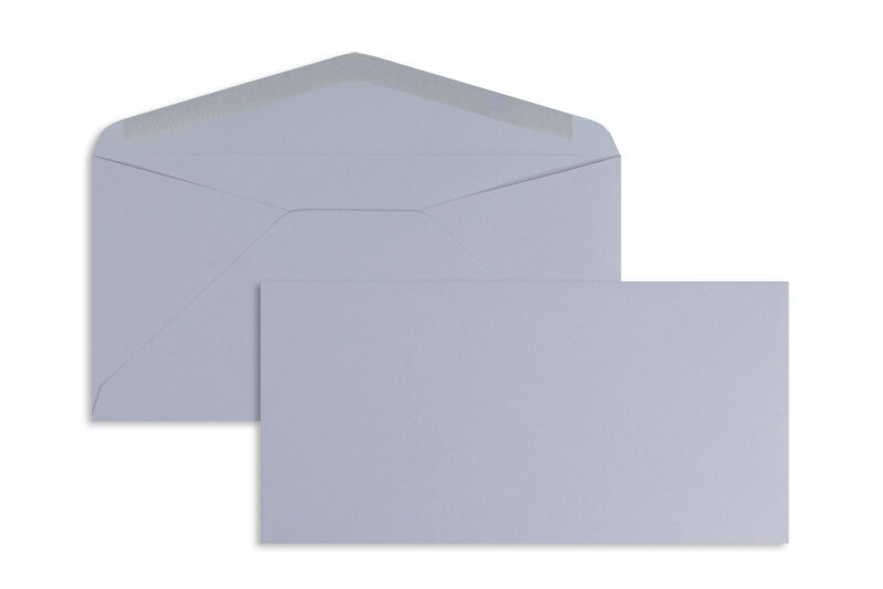 enveloppes colorées violet (lavande) 110 x 220 mm (dl) | 120 g/m² offset | sans fenêtre | fermeture gommée | rabat pointu | 100 pièces
