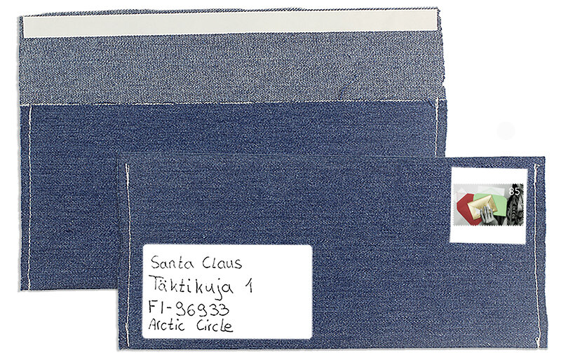 Enveloppes textiles Multicolore 110 x 220 mm