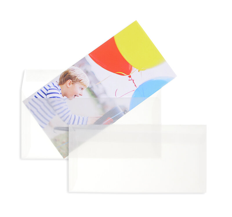 Enveloppes transparentes Blanc (Transparent blanc) 110 x 220 mm