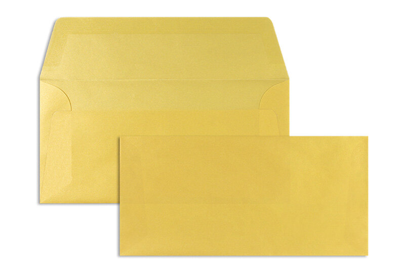Enveloppes transparentes Doré (Transparent doré) 110 x 220 mm