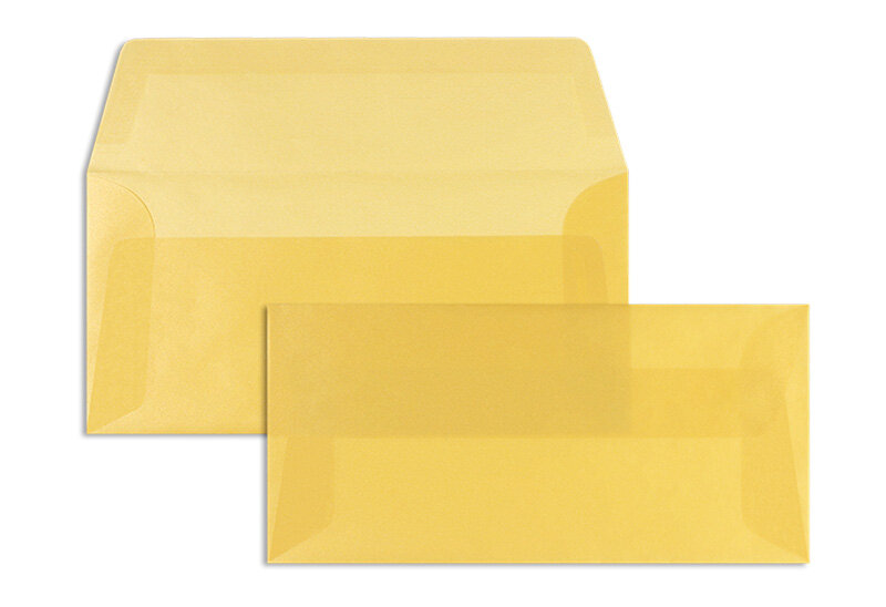 Enveloppes transparentes Doré (Transparent doré) 110 x 220 mm