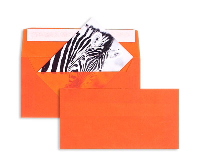 Enveloppes transparentes Orange (Transparent orange intense) 110 x 220 mm