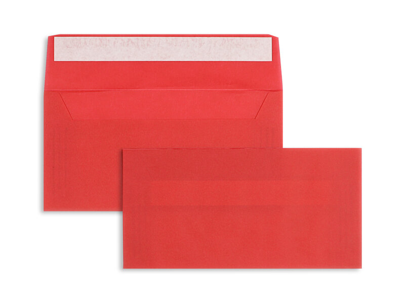 Enveloppes transparentes Rouge (Transparent rouge intense) 110 x 220 mm
