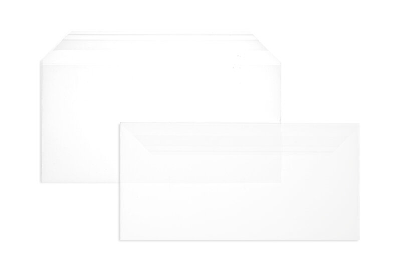 Enveloppes transparentes de feuille plastique Cristallin 110 x 220 mm
