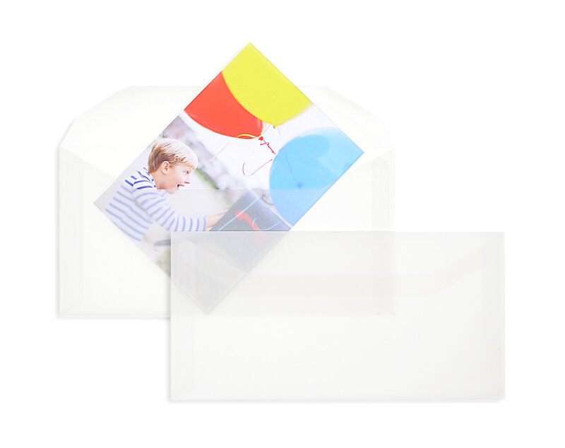 Enveloppes transparentes pour mise sous pli Blanc (Transparent blanc) 110 x 220 mm