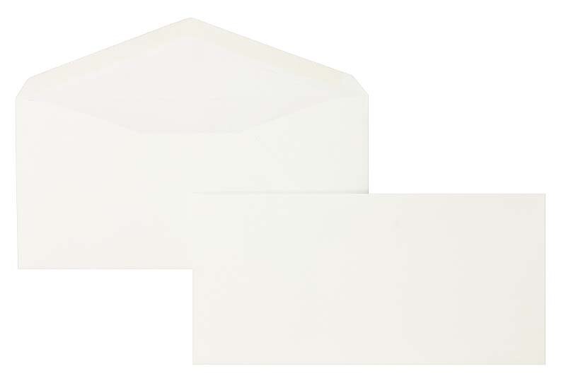 enveloppes blanc 110 x 225 mm (dl) | 135 g/m² velin | sans fenêtre | fermeture gommée | rabat pointu | 100 pièces