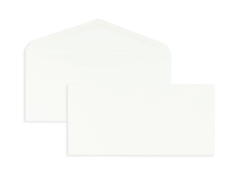 enveloppes blanc 110 x 225 mm (dl) | 135 g/m² velin | sans fenêtre | fermeture gommée | rabat pointu | 100 pièces