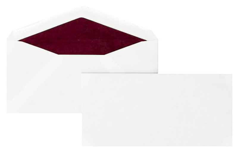 enveloppes blanc (blanc naturel) 110 x 225 mm (dl) | 120 g/m² coton | sans fenêtre | fermeture gommée | rabat pointu | 100 pièces