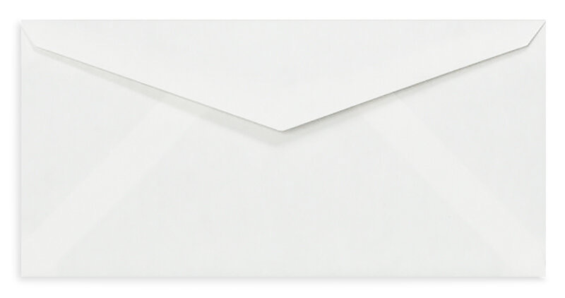 enveloppes blanc (blanc naturel) 110 x 225 mm (dl) | 120 g/m² coton | sans fenêtre | fermeture gommée | rabat pointu | 100 pièces