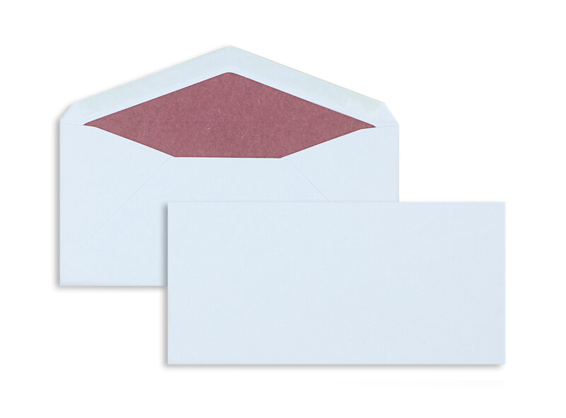 enveloppes colorées bleu 110 x 225 mm (dl) | 100 g/m² côtelé | sans fenêtre | fermeture gommée | rabat pointu | 100 pièces