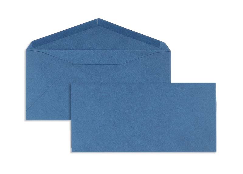 enveloppes colorées bleu (bleu otan) 110 x 225 mm (dl) | 120 g/m² velin | sans fenêtre | fermeture gommée | rabat pointu | 100 pièces