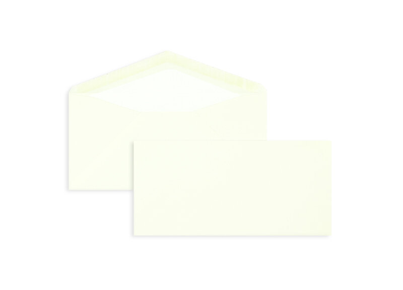 enveloppes colorées crème 110 x 225 mm (dl) | 120 g/m² bord frangeux | sans fenêtre | fermeture gommée | rabat pointu | 100 pièces