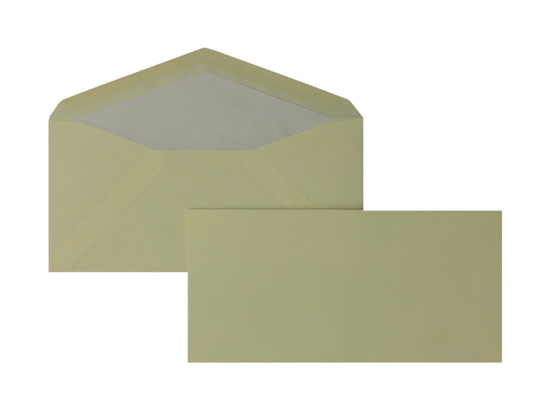 enveloppes colorées crème 110 x 225 mm (dl) | 120 g/m² velin | sans fenêtre | fermeture gommée | rabat pointu | 100 pièces
